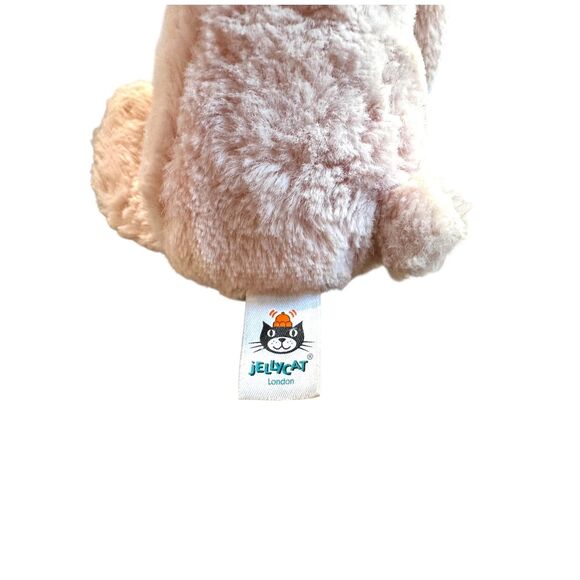 Pair of 2 JELLYCAT Bashful Bunnies 2018 Blush and Beige 5" Tiny/Mini HTF - Picture 6 of 12